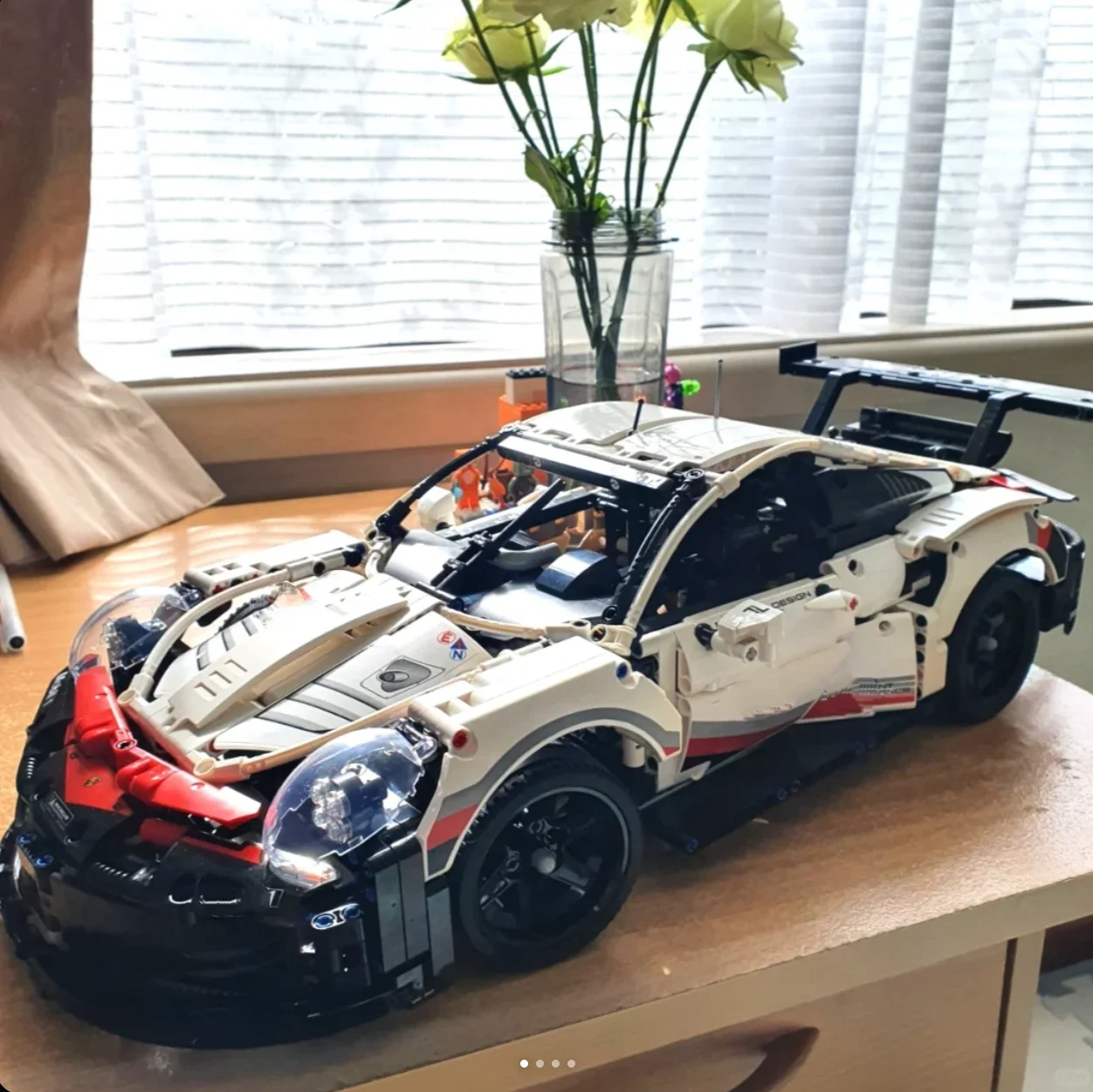 Technical Car Turbo White Cool Sports 911 Bricks RSR Compatible 42096 1580PCS Model Building Kits for Adults Gifts Toy for Boys