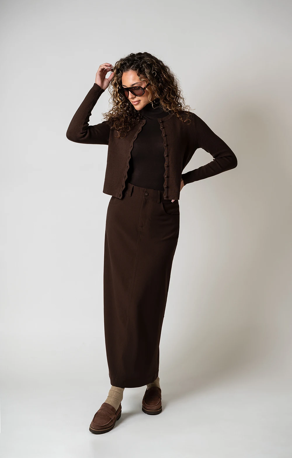 AP AW26 Women Elegant Stretch Pencil Skirt 4 Colors Available A-line