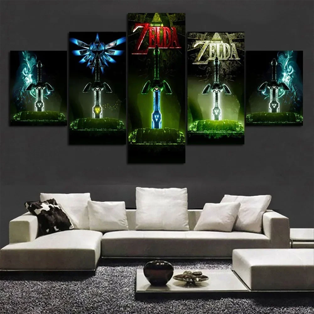 Canvas art game poster, painting core, holy sword, living room home decoration, bedroom wall printing, mural painting