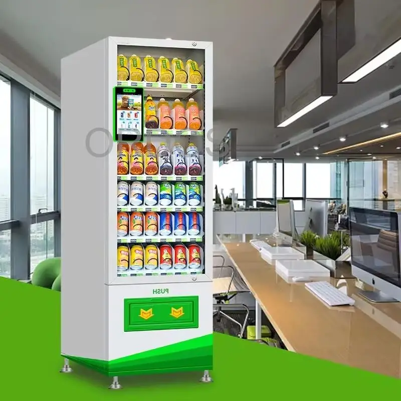 

Snack And Drink Vending Machine Smart Video Advertising Screen Vendor Machine With QR Code Payment Export America