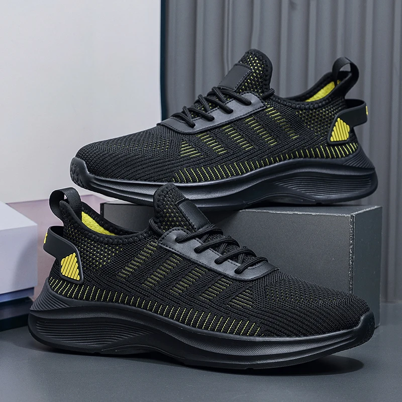 Men's Shoes Plus Size 48 49 50 Summer Breathable Flying Mesh Cloth Shoes Men's Gym Sports Shoes Light Casual Shoes Walking Shoes