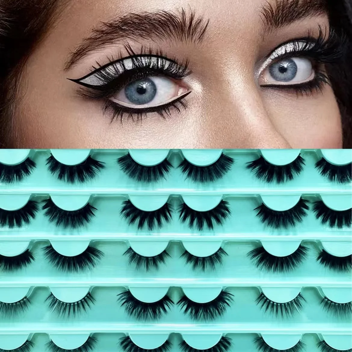 

16 Pairs Faux Lashes With Private Custom Pakaging Cruelty-Free Artificial Soft Eyelashes Wholesale