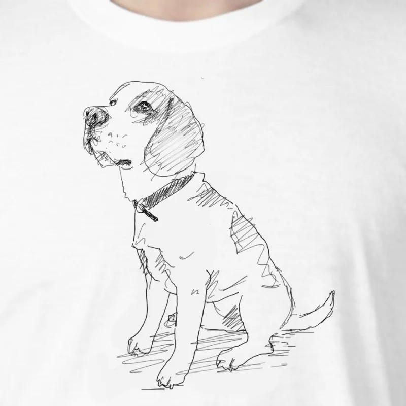 

Beagle, , Dogs, Products,Beagle_00000063- hand-drawn pattern T-shirts for both men and women in summer 2025 new tee