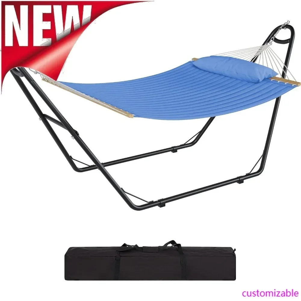 

Модный гамак премиум-класса с подставкой, сверхпрочный, 12 футов, водонепроницаемый, портативный, с подушкой и сумками для хранения, 45