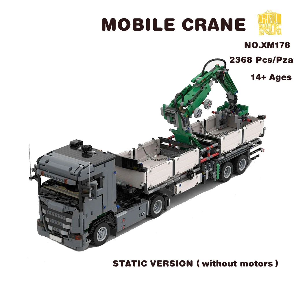 

MOC XM178 MOBILE CRANE Model With PDF Drawings Building Blocks Bricks Kids DIY Toys Birthday Christmas Gifts