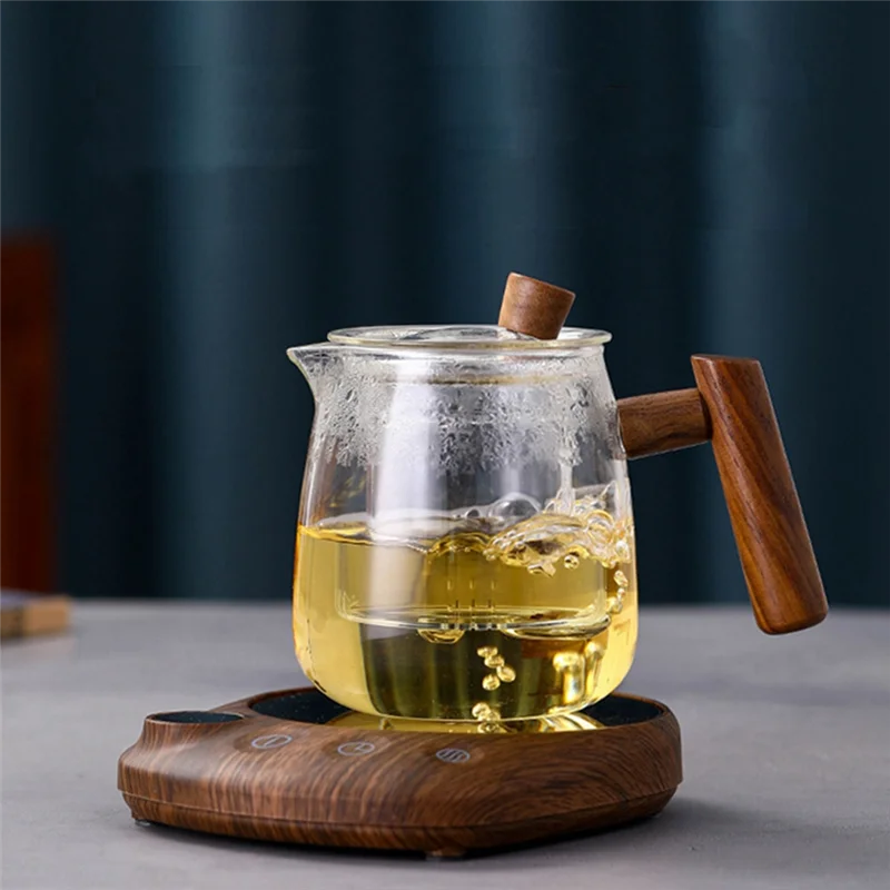 B47B-Smart Coffee Cup Warmer 200W 100° C Heater Coaster 5 Gear Temperature Control Milk Tea Heating Pad