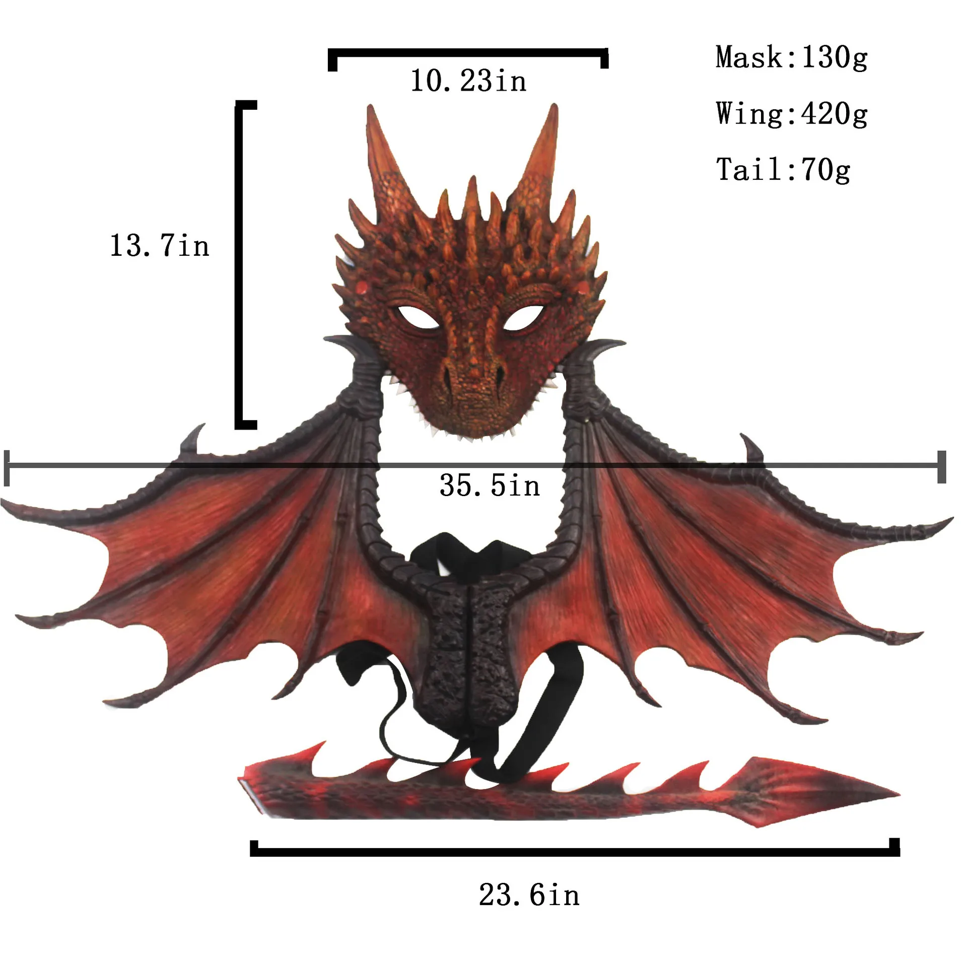 مجموعة أزياء الهالوين Mardigras كرنفال للأطفال الشيطان التنكري