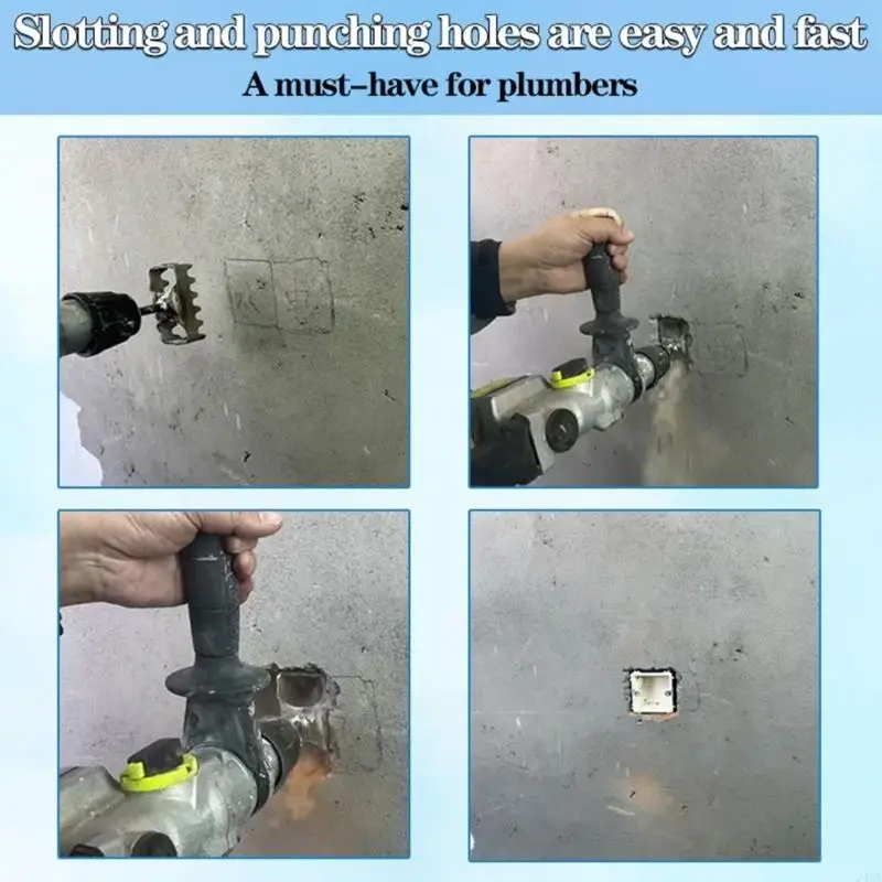 

Portable Square Hole Punching Trapezoidal Teeth Rectangle Slot Tool Hole Bit