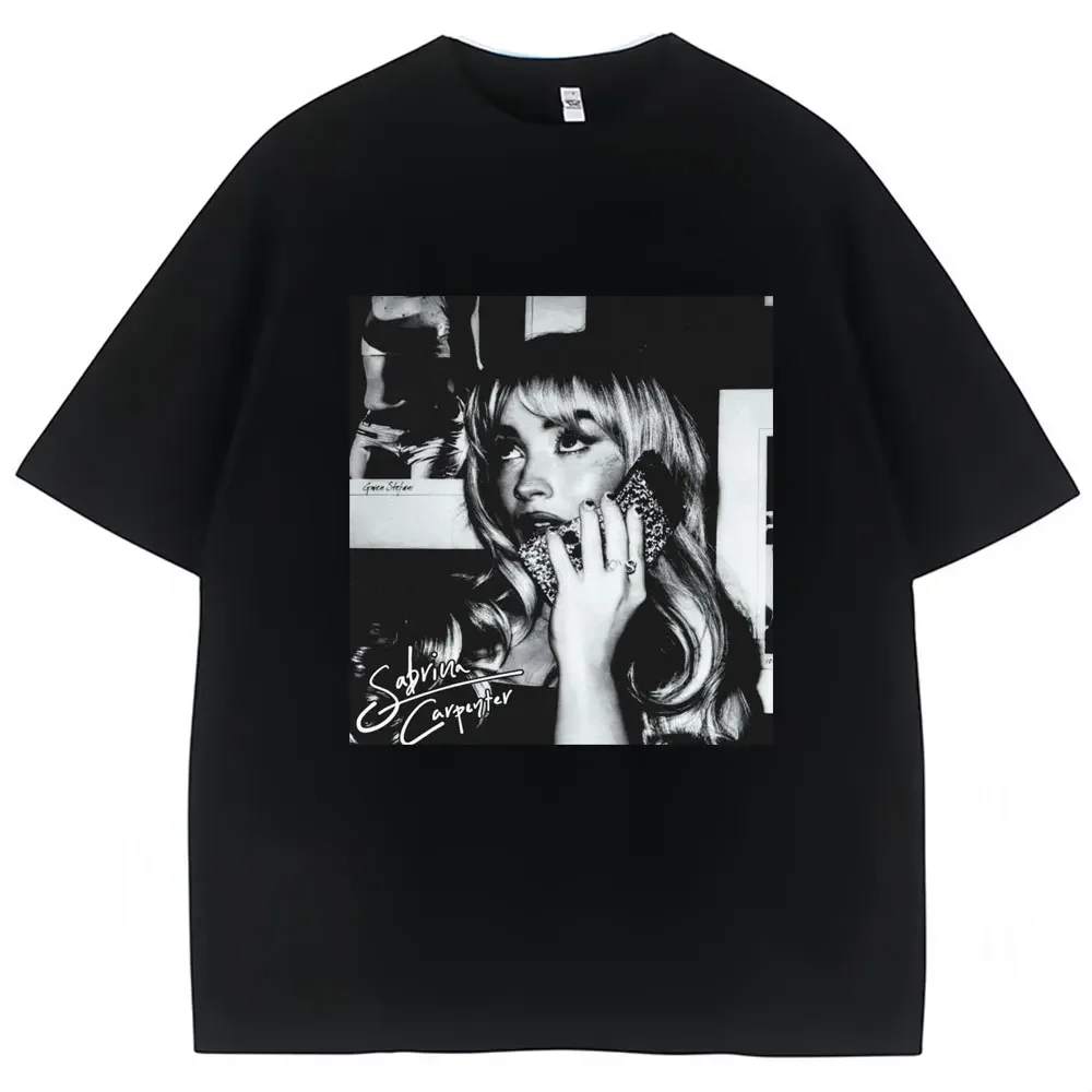 Vintage Sabrina Carpenter T-shirt Short N Sweet Tour Fashion Hip Hop Cotton Oversized T Shirt Men Women Y2k T Shirts Fans Gift