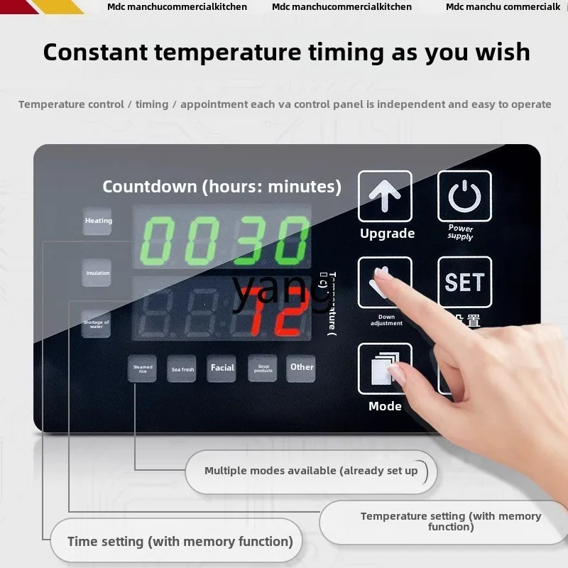 LMM Commercial Seafood Steamer Electric Steamer High Temperature Multifunctional Layered Independent