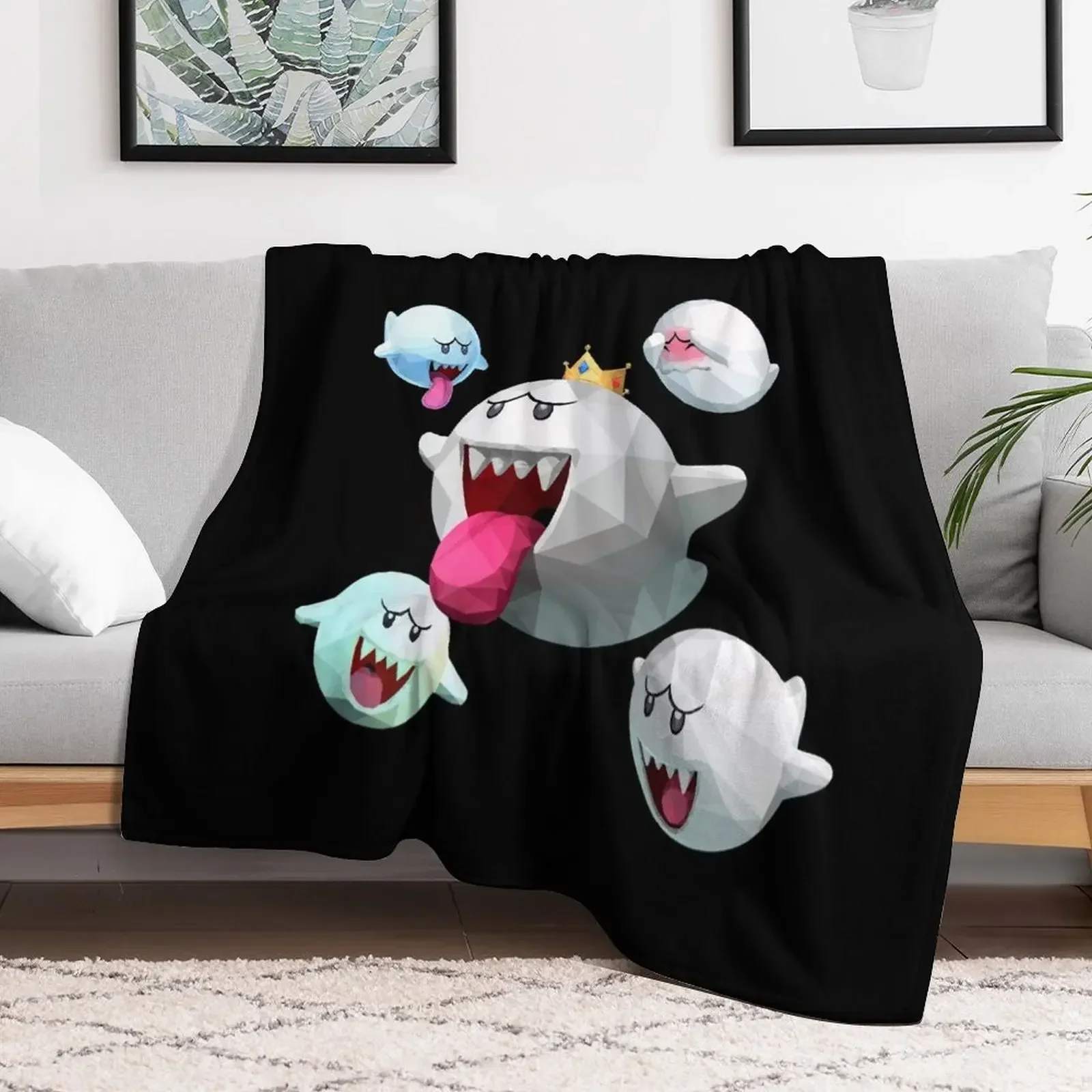 

King Ghost and Buddies Throw Blanket Flannel Blankets For Baby Blankets warm winter Decorative Sofas Blankets