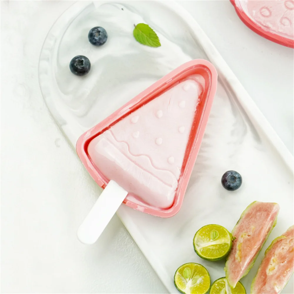 Double-layer Thawing Silicone Mold Cactus Pineapple Ice Cream Mold Homemade Ice Crate Strawberry Ice Cream Mold Popsicle Mold image 2