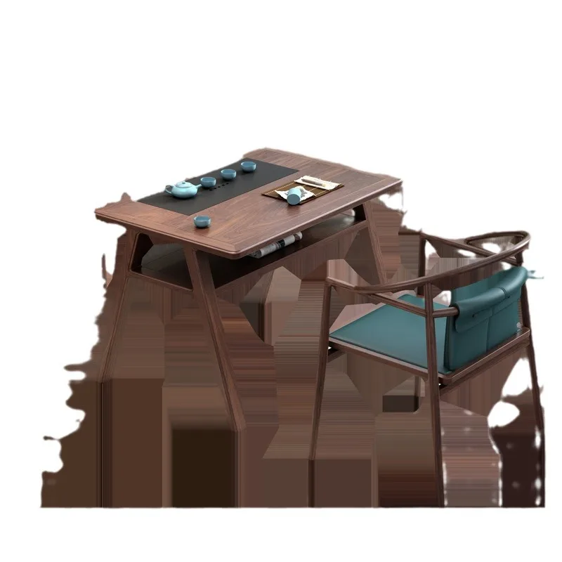 شرفة طاولة شاي وكرسي مزيج مكتب خشب صيني صلب جديد #1