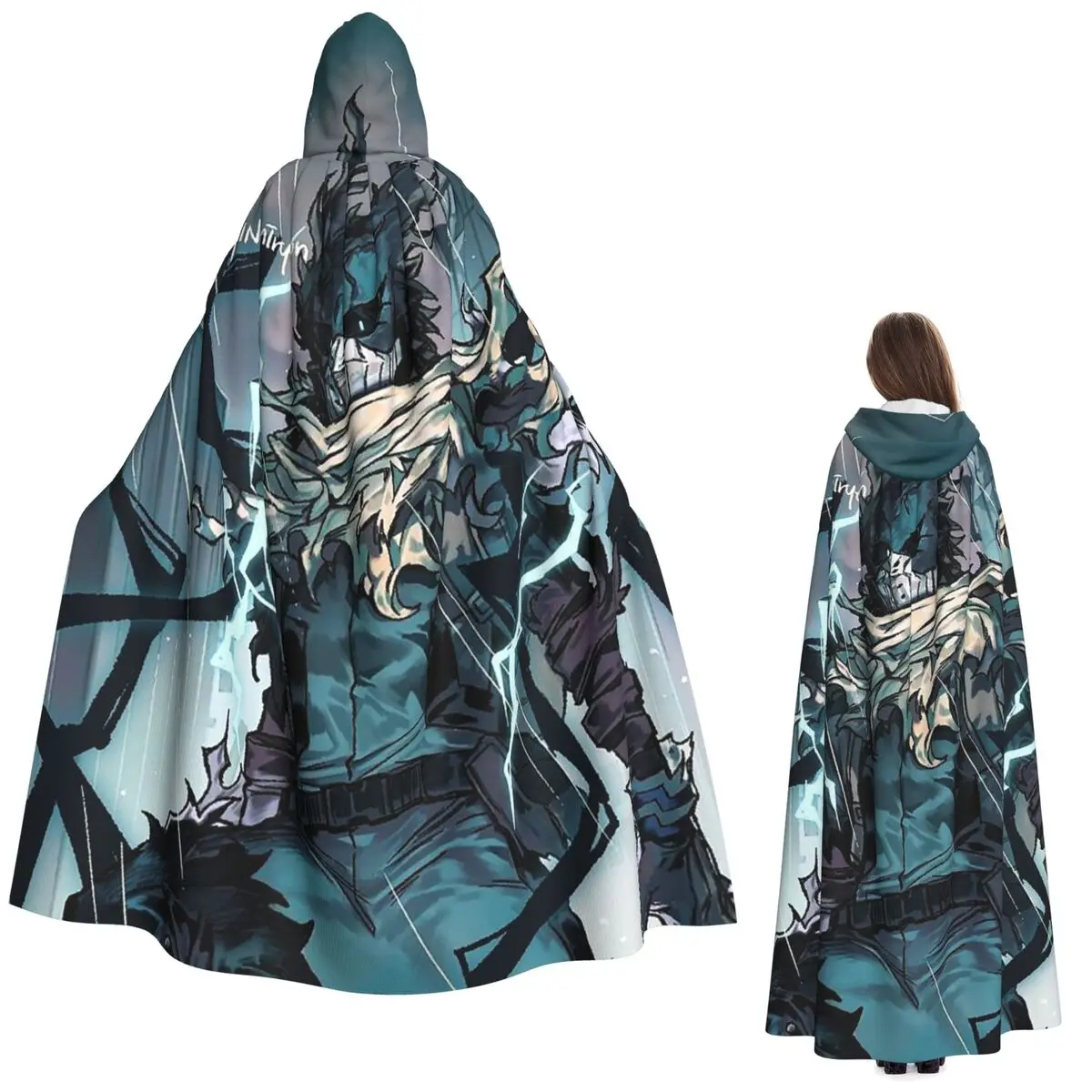 

Длинный плащ с капюшоном My Hero Academy, средневековый костюм ведьмы, накидка для косплея, накидка на Хэллоуин, вампир, для взрослых, унисекс