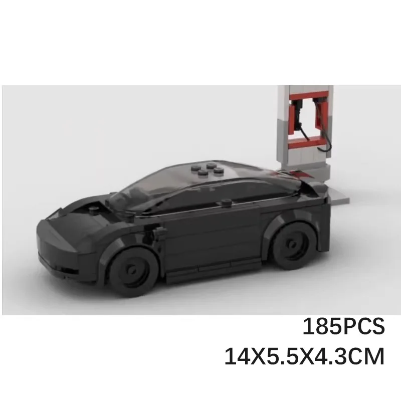 Electric Vehicle Model Car Bricks Expert Technical Teslaed Model3 and Cybertruck Building Block Toys Birthday Gifts