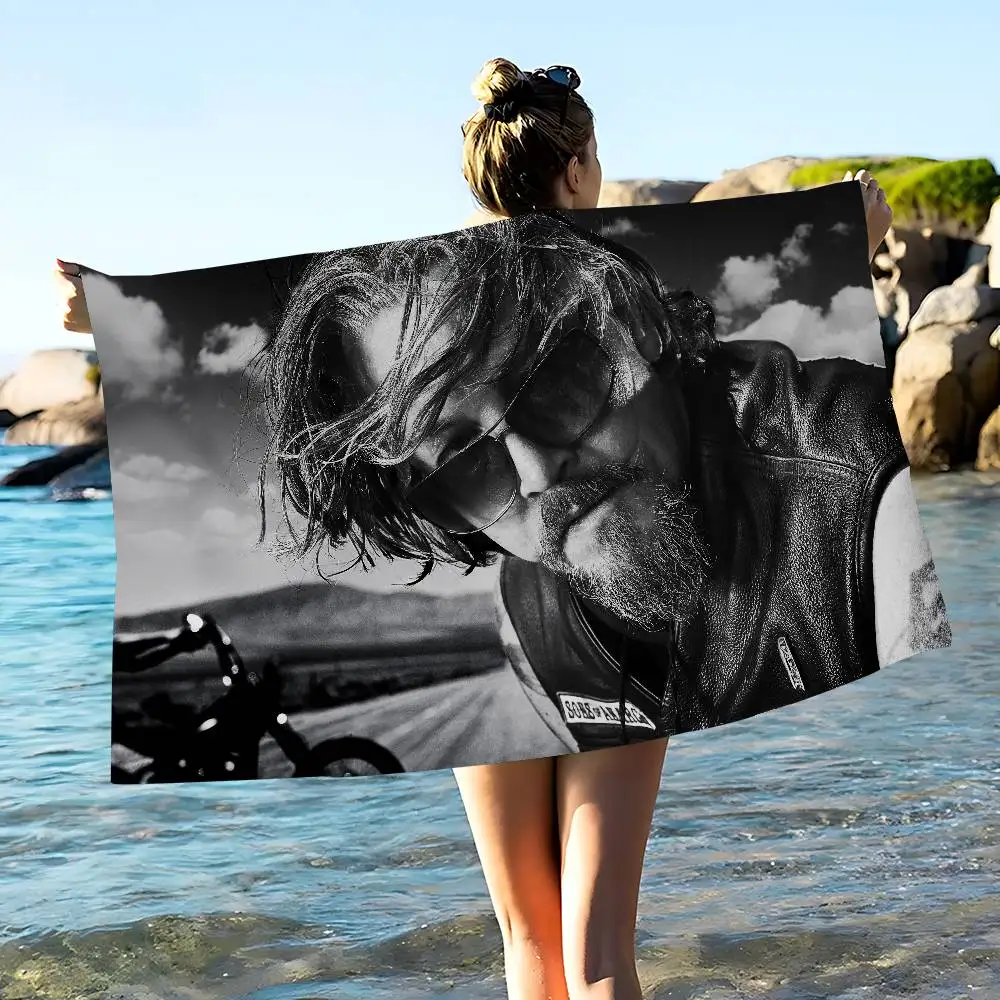 TV Sons of A-Anarchy Microfiber Printed Beach Towel Mountain Climbing Yoga Beach Swimming Running Absorbent Soft Towel