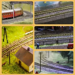 Evemodel 5 Units N Scale Tracks Flexible Rail 50cm with Rail Joiners Nails HP27N for Model Railway