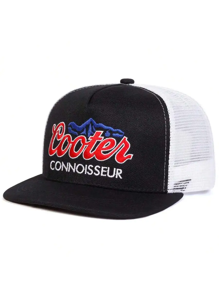 

Men Embroidered Letter Mesh Trucker Hat Adjustable Outdoor Sun Protection Casual Cap