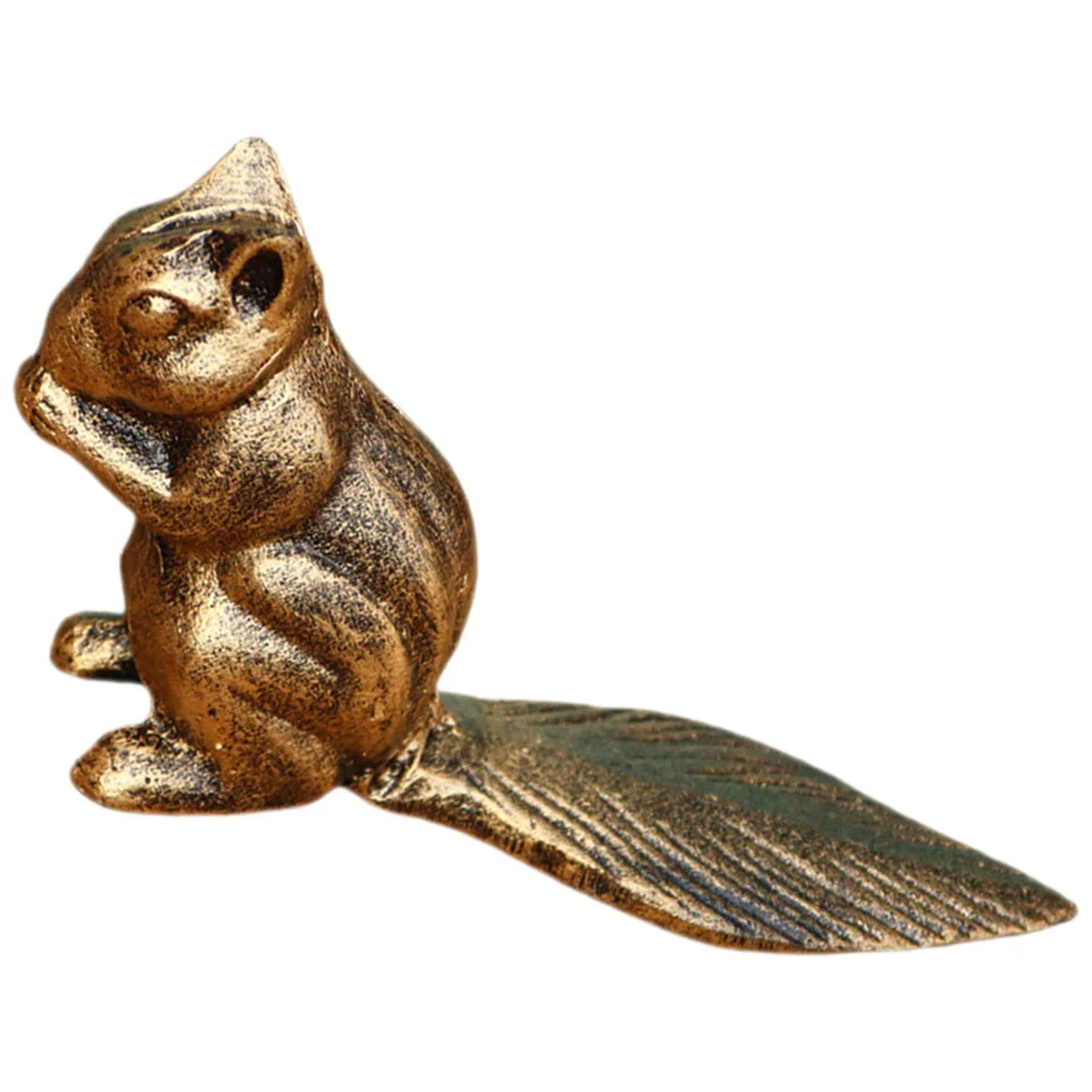 

Squirrel Door Stop Tall Stopper No Punching Antislip Safety Adorn Cast Iron Wedge
