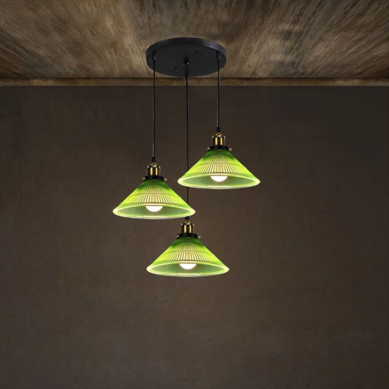 

Винтажный стеклянный подвесной светильник, зеленый подвесной светильник, светильник для гостиной, зал, спальня, обеденный стол, светильники для дома, блеск, светодиодный декор