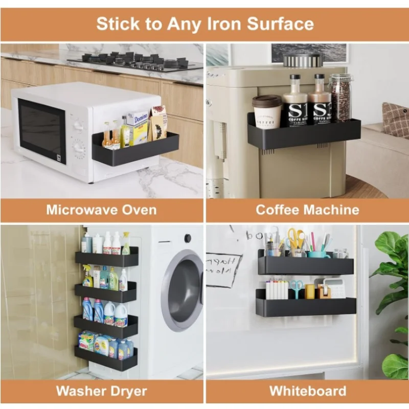 

Magnetic Spice Rack for Refrigerator, Kitchen Organizer and Storage Shelf