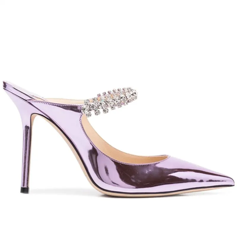 2026European and American women's new high heels pointed transparent rhinestone sexy sandals - Image 6