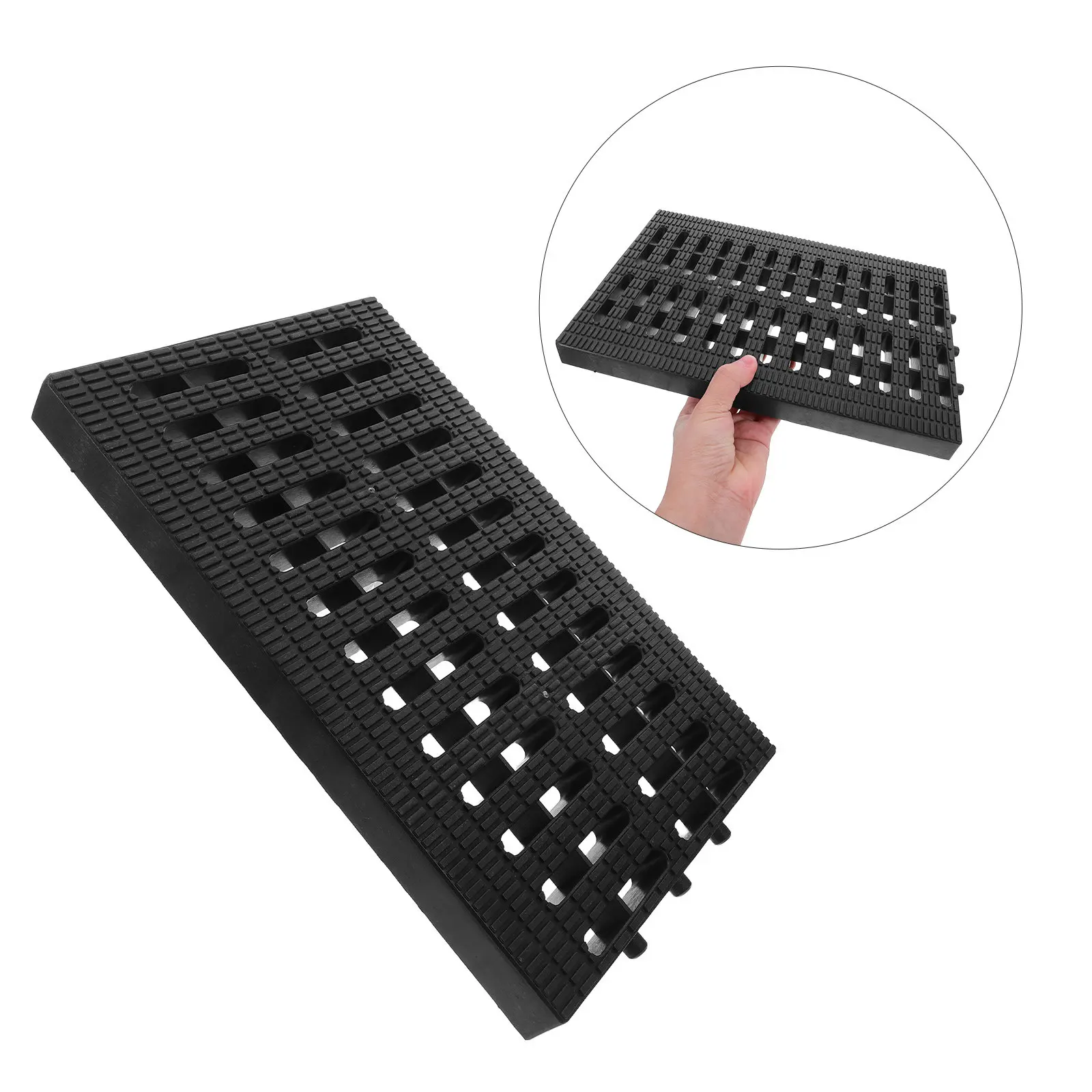 

Прочная пластиковая дренажная решетка прямоугольной формы с полой структурой для систем водоотвода в гаражах, на кухнях и во дворах