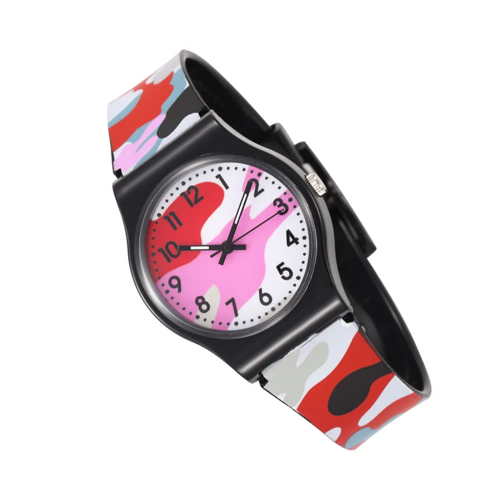 

Cool Kids Watch Durable Camouflage Design Waterproof Childrens Timepiece Adjustable Gift Children Camouflage Watch