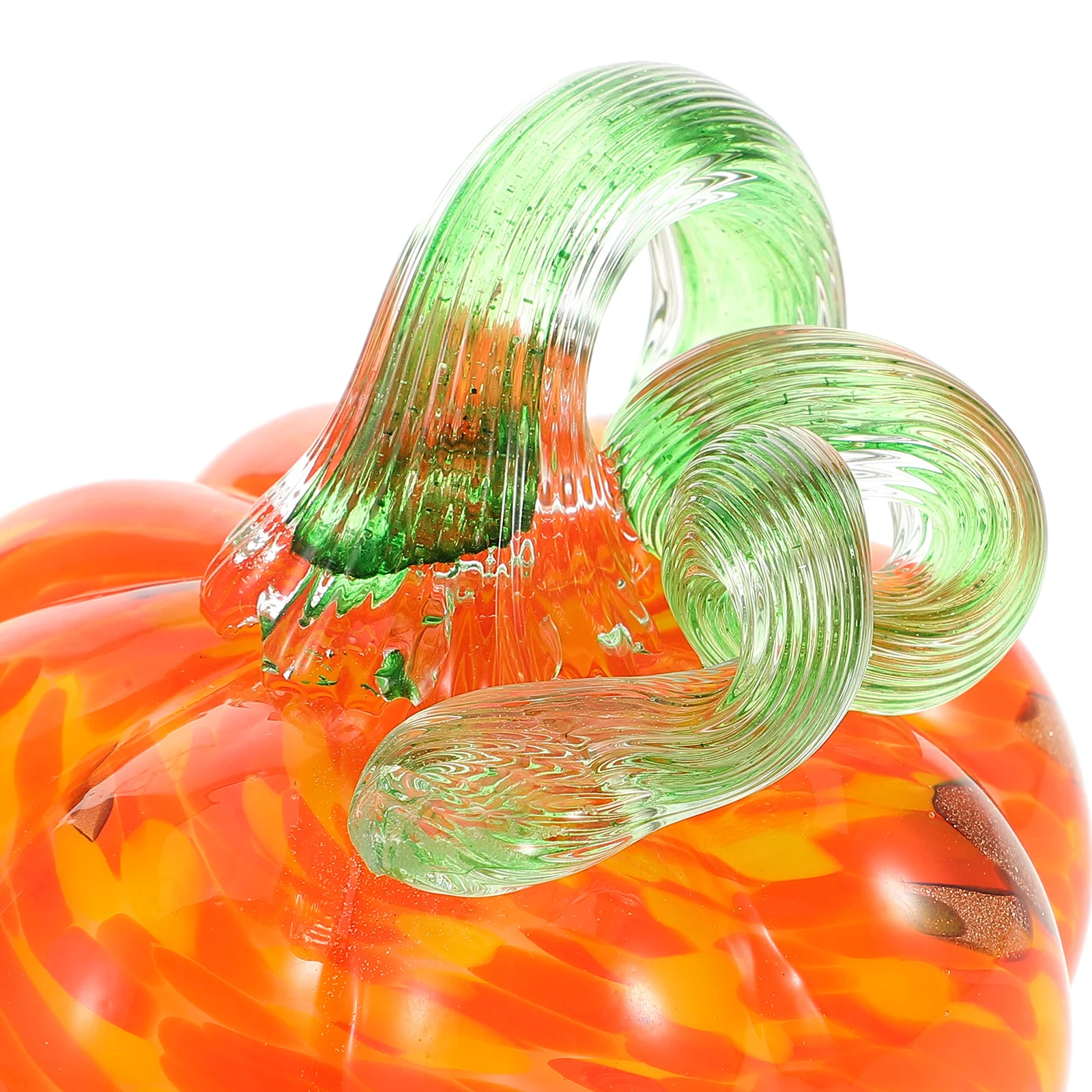 추수감사절 가을 유리 호박 80mm 수제 블로운 글라스 호박 장식 수확 할로윈 테이블 센터피스 오렌지