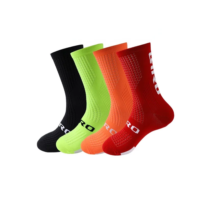 Calcetines de ciclismo para hombre, 4 par/set, calcetines de ciclismo para mujer, calcetines deportivos absorbentes del sudor, transpirables,