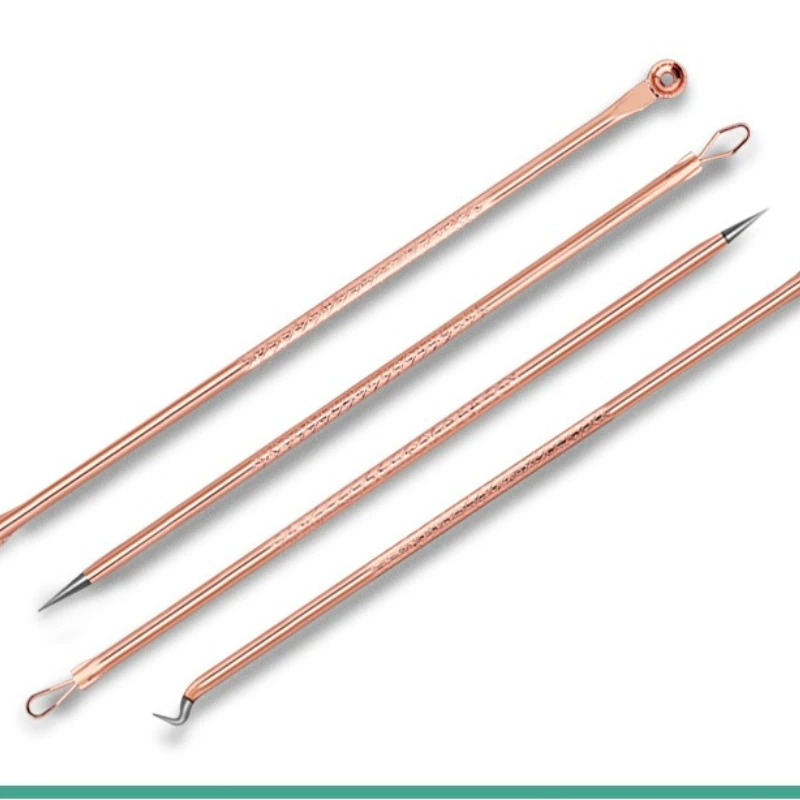 4 قطعة/المجموعة حب الشباب العيب مزيل البثرة النازع أداة مجموعة ضغط حب الشباب أدوات خاصة الجمال الوجه المسام الأنظف الإبر مجموعة أدوات #2