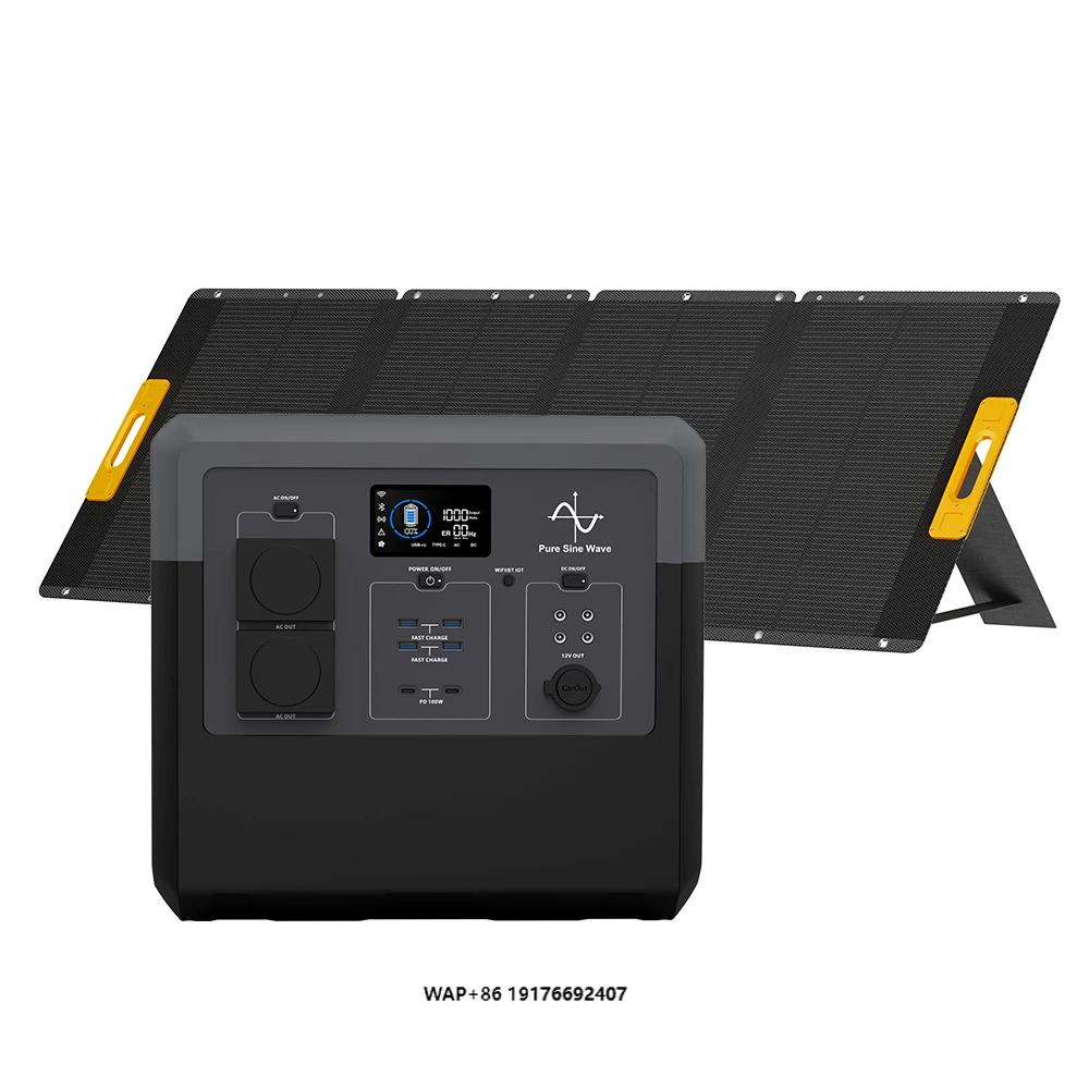 

2400W Solar Generator Build in LiFePo4 Battery UPS Solar Charging Portable Power Station