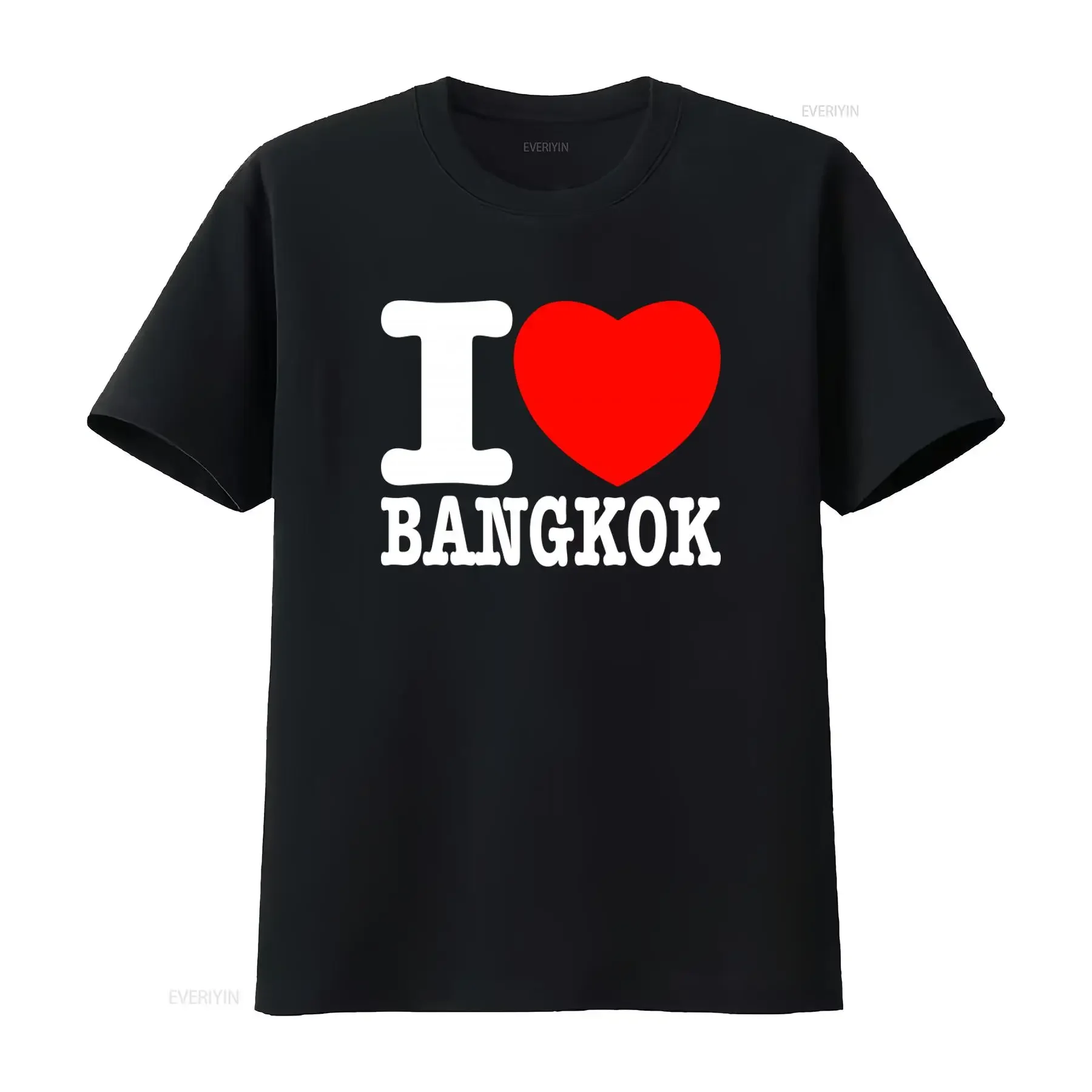 Stylish I Love Bangkok Bold Font T shirt for Fashion Forward Individuals HJ3P vintage Washed fashion Slightly designer clothes