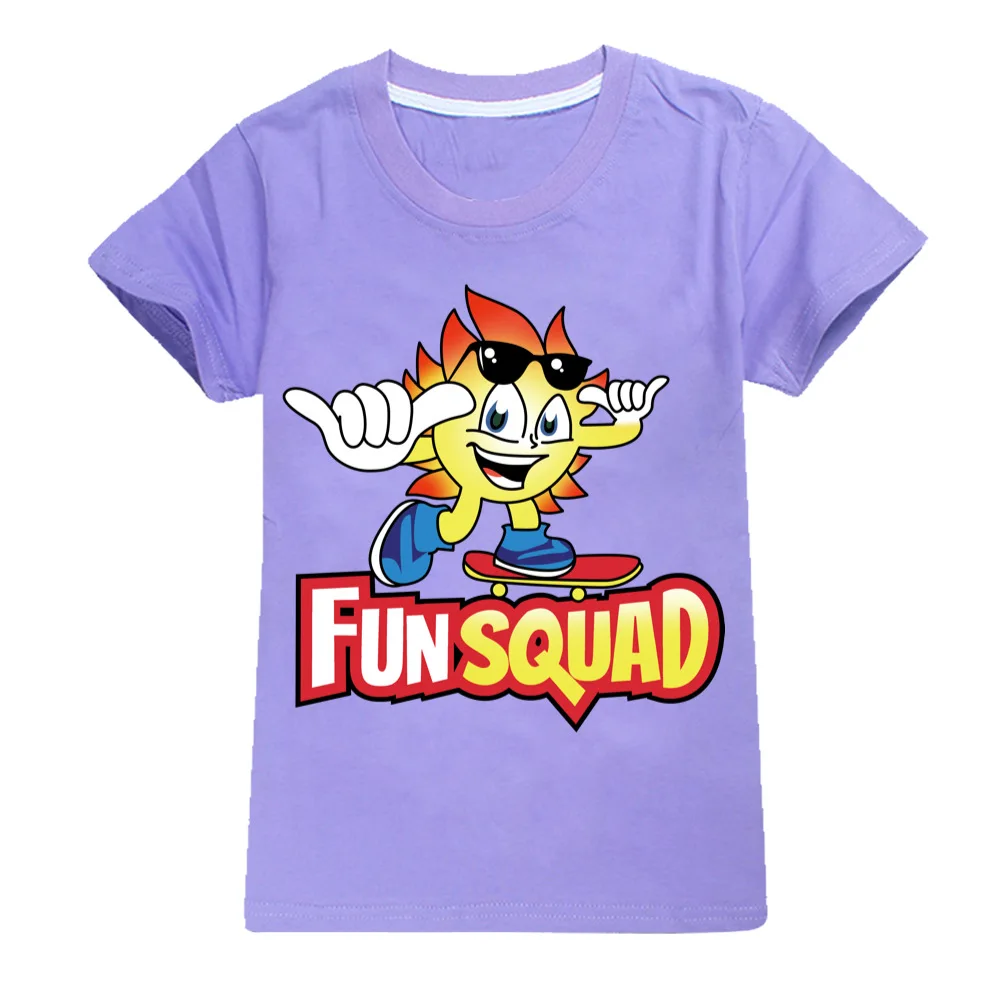 New Summer Fun Squad Gaming T Shirt Children Kawaii Cartoon 3D T-shirt For Boys Girls Kids Clothing Unisex Short Sleeves Tops