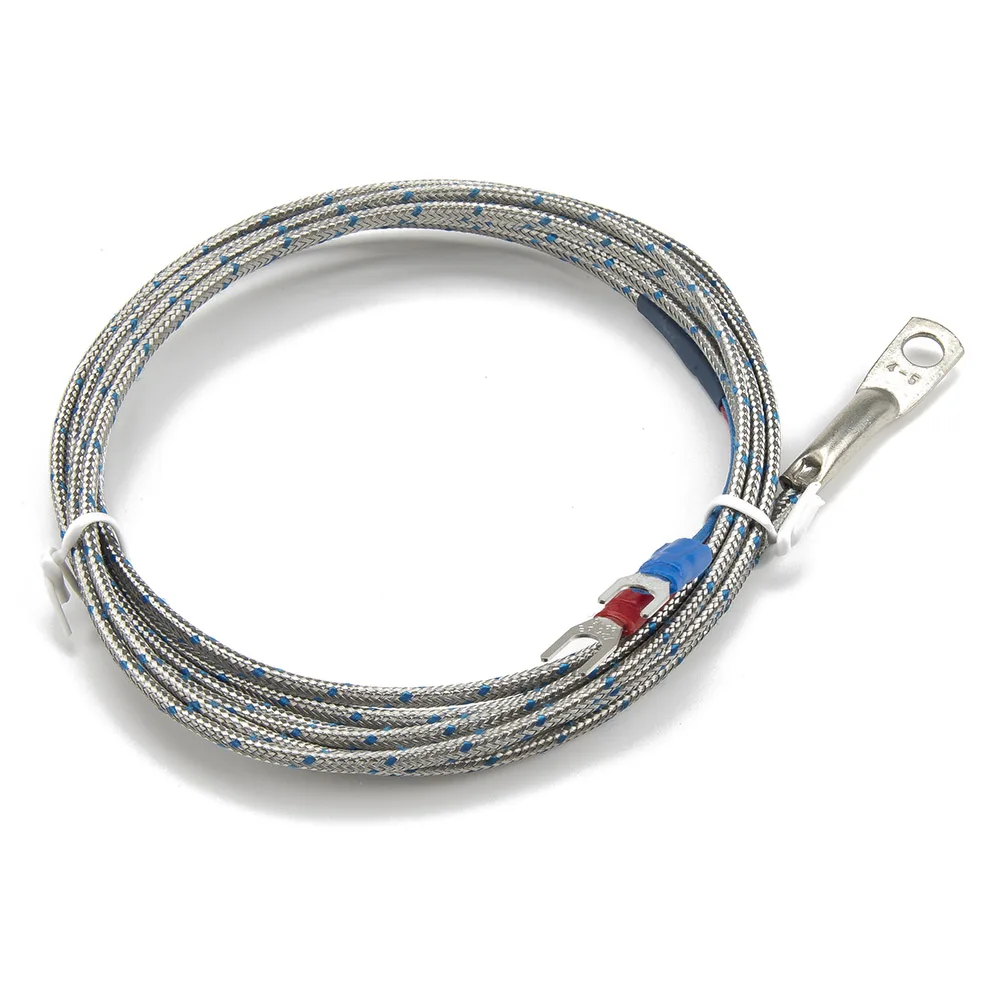 FTARR02 J type 2m multi cores metal screening cable 5mm diameter hole ring head thermocouple temperature sensor