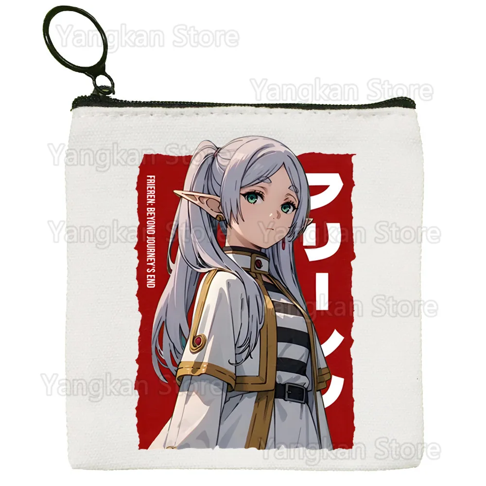 Frieren Canvas Coin Purse Canvas Bag New Japanese Anime Spy X Family Coin Bag Key Coin Purse