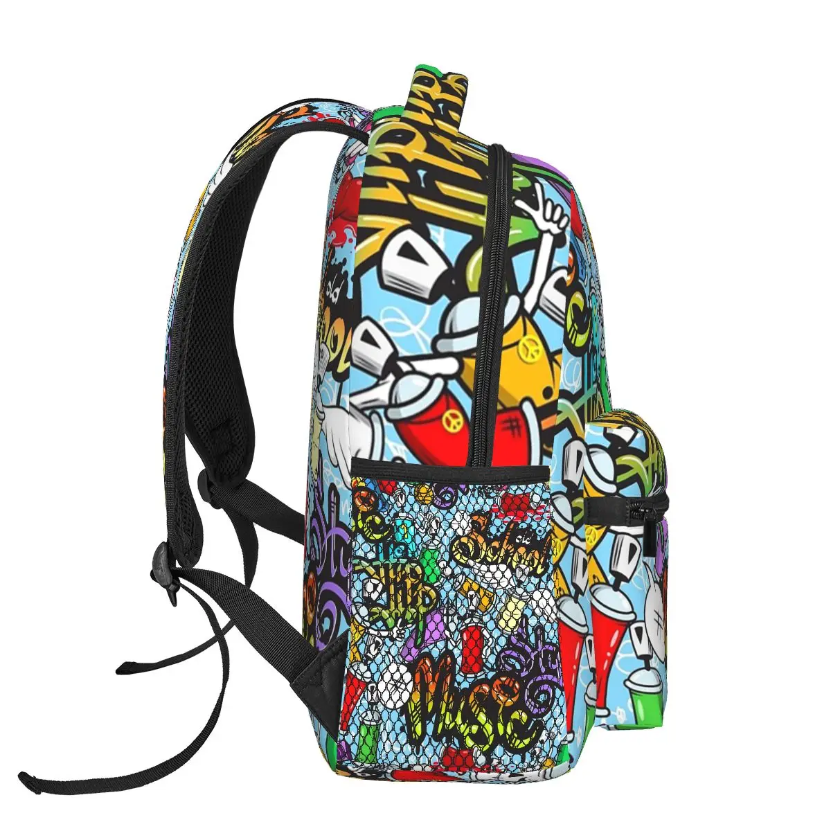 Muzyka hip-hopowa Graffiti plecaki chłopcy dziewczęta Bookbag torby szkolne dla dzieci Cartoon plecak na laptopa torba na ramię o dużej pojemności