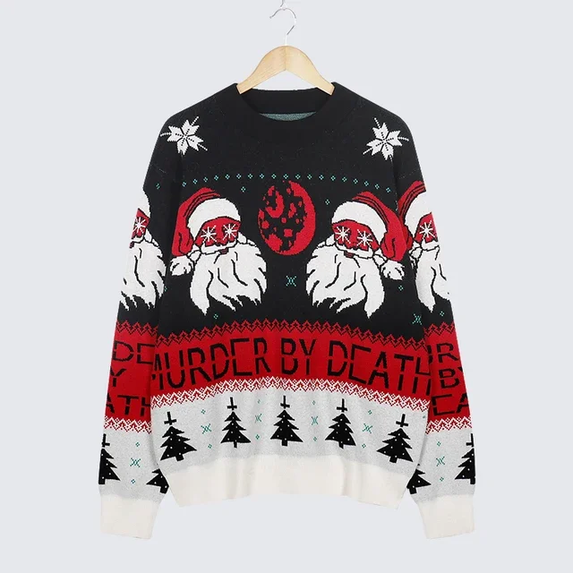 Ugly Christmas Sweater for Woman Man Xmas Knited Printed Sweatshirt Elk Snowman Oversized Pullover Winter Warm Casual Streetwear