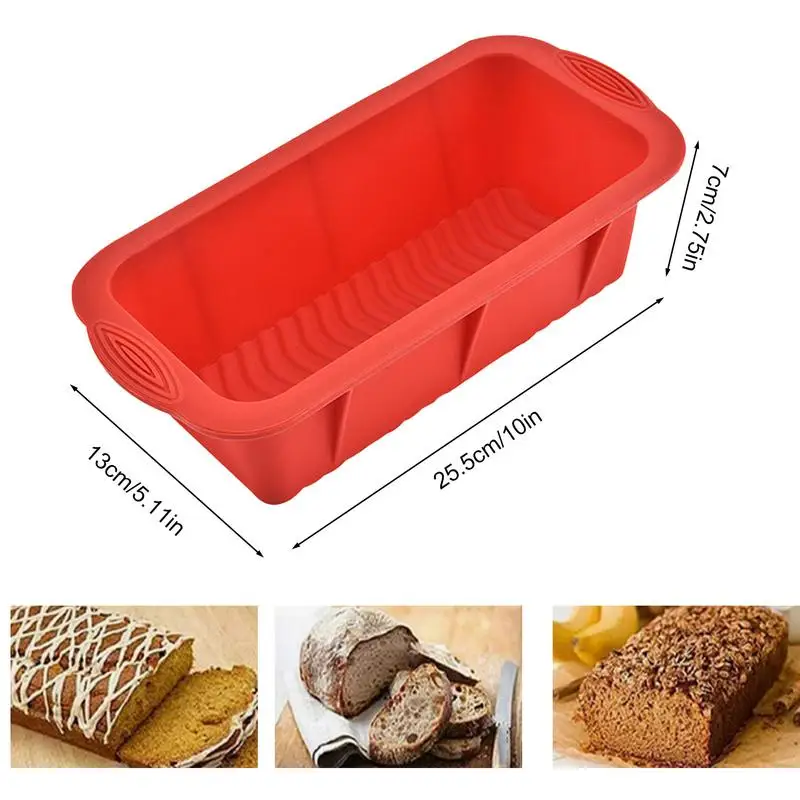 Stampo per pane per cuocere teglia per pane antiaderente forniture da forno rettangolari stampo in silicone resistente alle alte temperature per