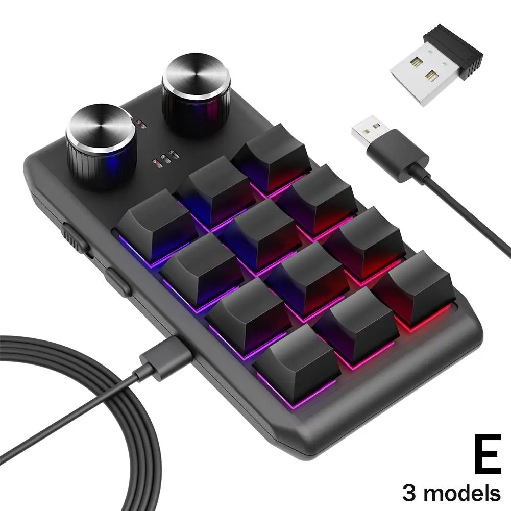 Mini Keyboard 3 Modes/Bluetooth/USB RGB Customize Ultra-thin Plug Newly Play Keyboard Game Launched Computer E-sports PS Ho J7B5