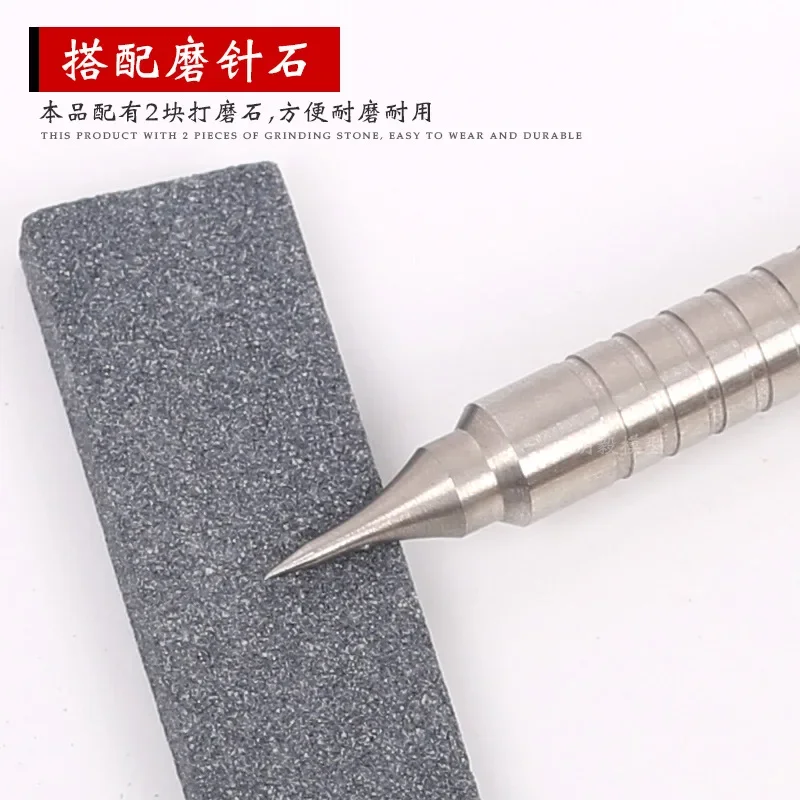 NO.606 Modelling Scriber Stainless Steel Scoring Needle w/Needle Grinding Stone for Assembly Model Engrave Tools DIY Accessories