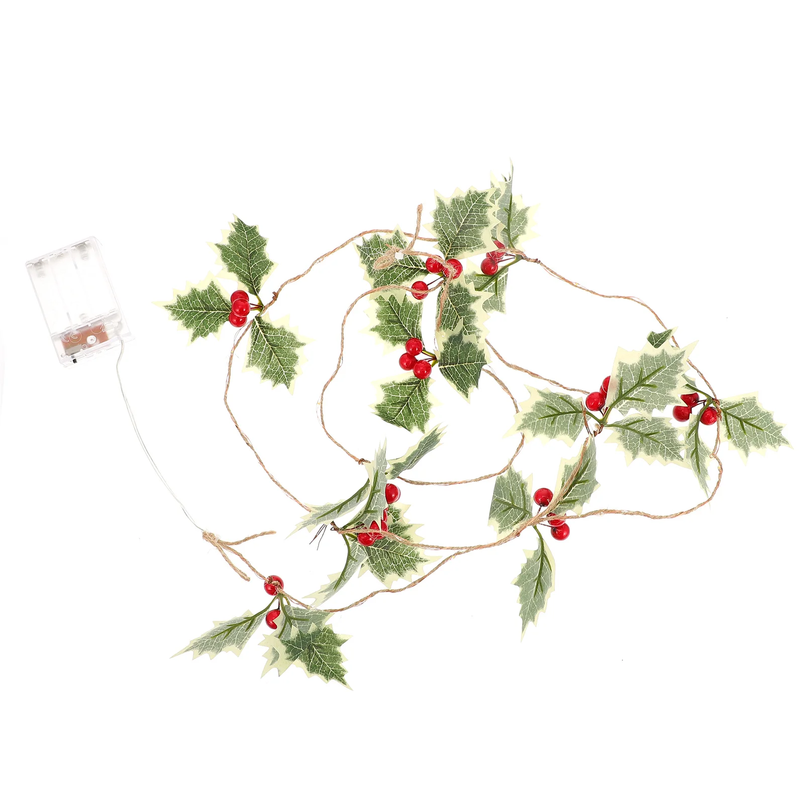 

Pine Cone Christmas Lamp String Lights Red Berry Leaf Christmas Decor Tabletop Fireplace Stair Banisters LED Xmas