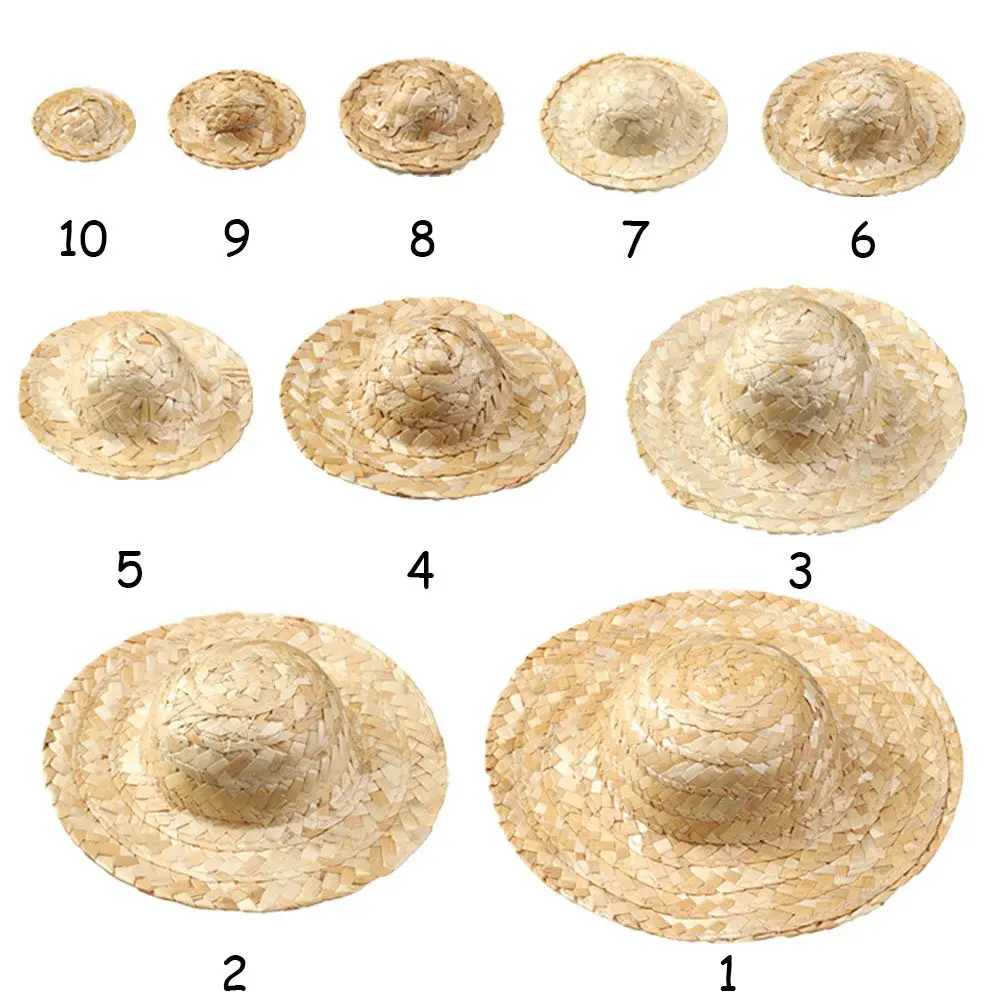 Yellow Multiple Sizes  Woven Straw Hat  Accessories DIY Decoration  Caps