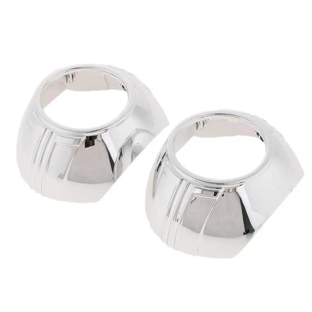 Pair 3.0 HID LED Retrofit Projector Lens Shroud Cover Mask for Ford S-MAX