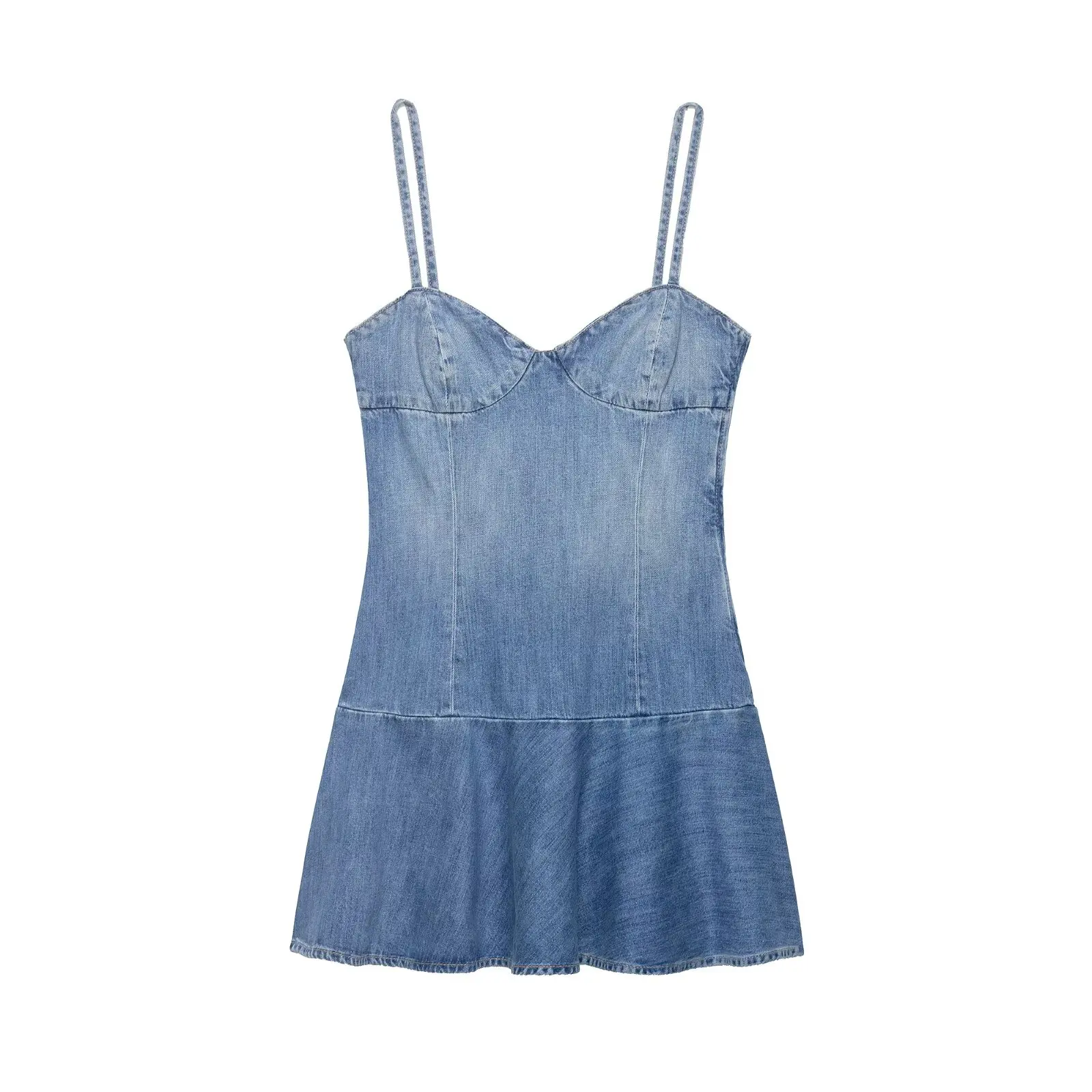 

WOMEN 2026 Summer New Chic Fashion Denim mini dress Retro Side Zipper Sleeveless Casual Chic Female Dresses Vestidos robe Muje