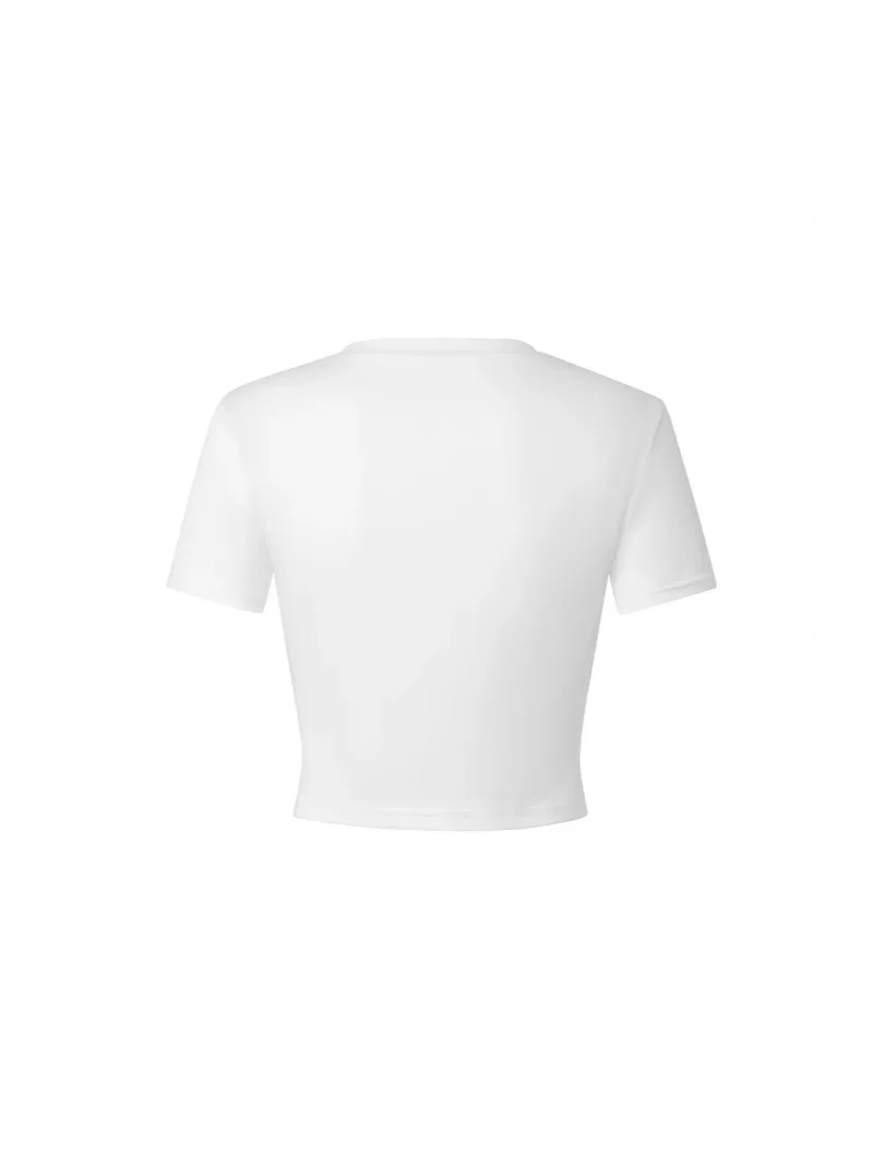 Boots Print Crop Top T Shirt Women Sexy Slim Fit Short Sleeve Tee Streetwear Y2K Harajuku Aesthetic Summer Blouse