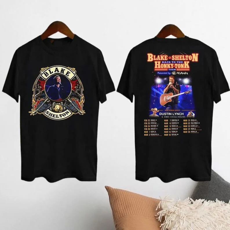 2024 Blake Shelton Back to the Honky Tonk Tour Shirt, Blake Shelton Fan Gift