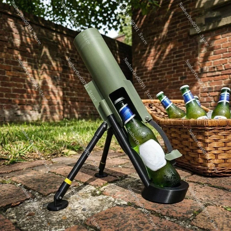 Mortar shape beer bottle opener creative bar Internet celebrity explosion bottle diameter 6.9cm color random