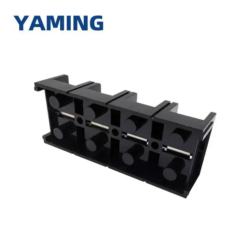 Terminal Block Brass Conductor TC-1004 Electrical Use Connector 100A 600V 4P Dual Row 10-22mm2 Wiring