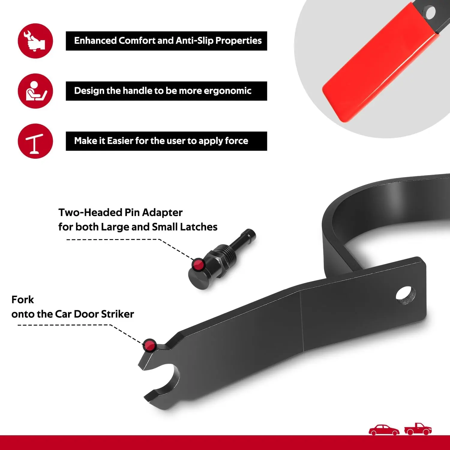 TM 65800 Car Door Adjuster Adjusts Door Hinges on Most Cars & Light Trucks Door Alignment Tool for Both Bolted and Welded Hinges